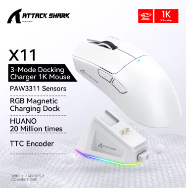 Mouse sem fio Attack Shark X11