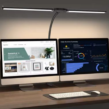 Luminária de Mesa Ajustável com Duplo LED para Monitor