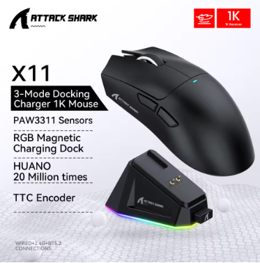 Mouse sem fio Attack Shark X11