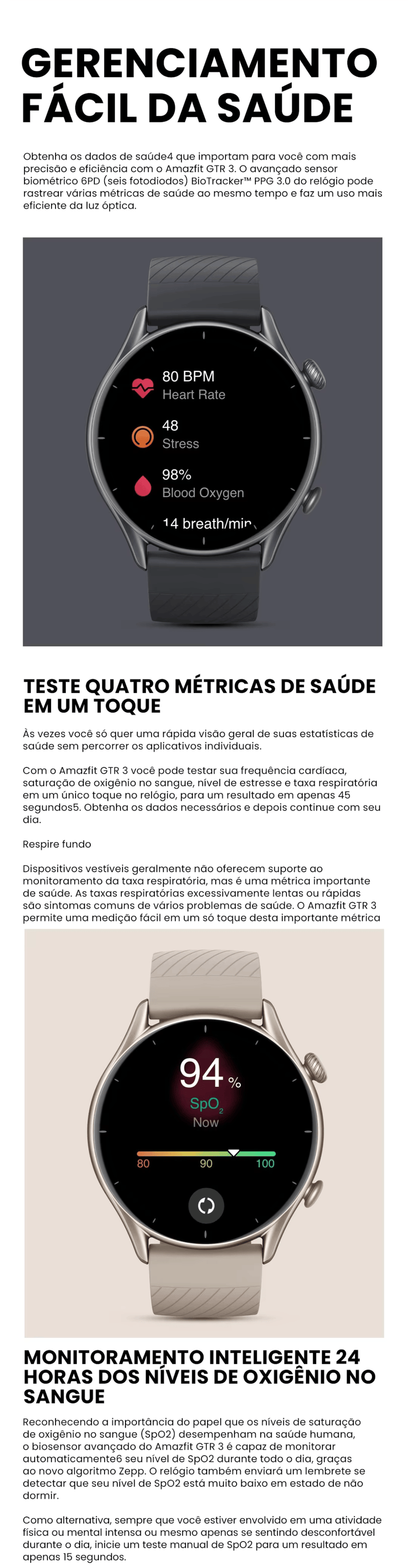 Amazfit GTR 3 - Smartwatch Inteligente