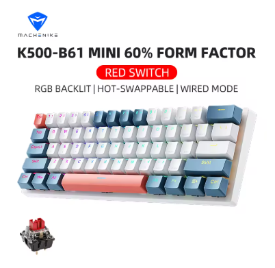Machenike K500-B61 - Teclado Mecânico Mini 60%